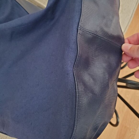 Nina Ricci Vintage Canvas Tote Bag in Navy - Picture 8 of 13